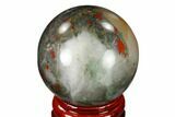 Polished Bloodstone (Heliotrope) Sphere #116185-1